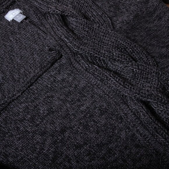 Converse Cozy Knit Cotton Blen Open Cardigan Sweater Gray Women Size L - Picture 9 of 10